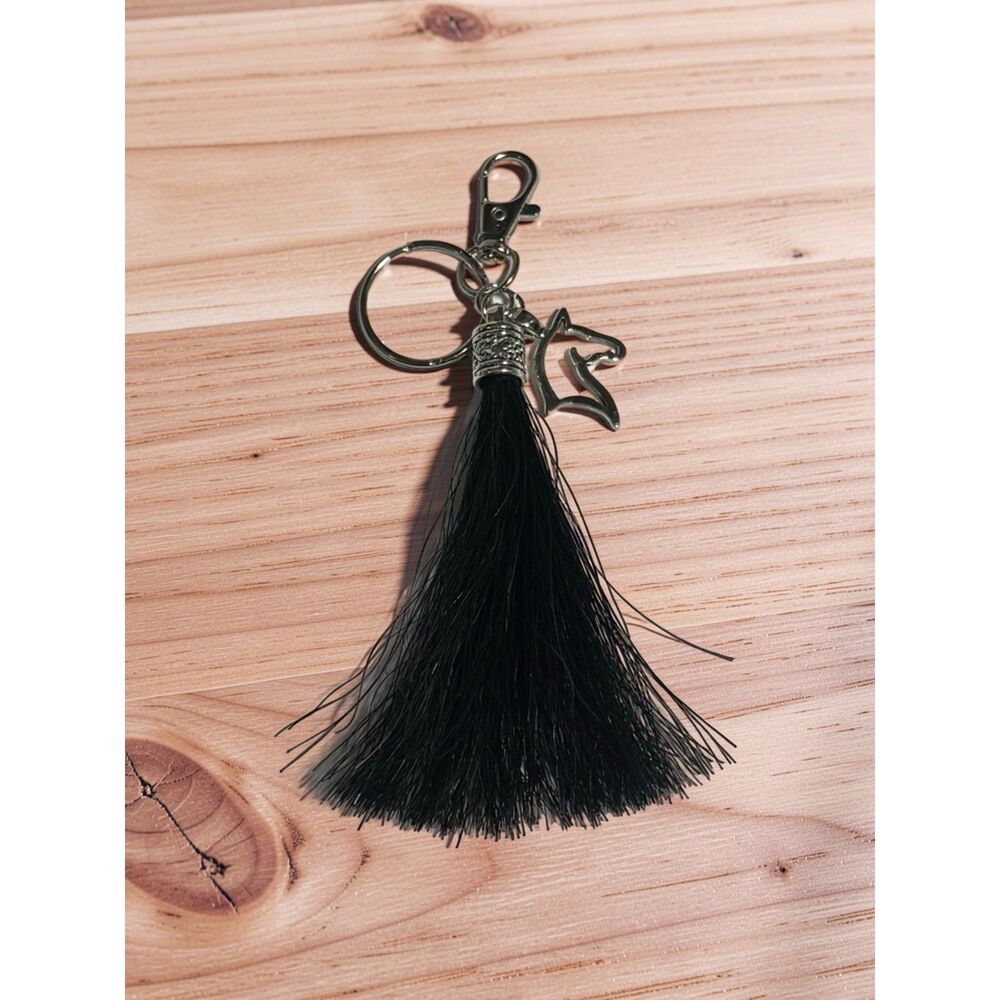 One-of-a-Kind Horsehair Tassel Keychain | Horse Lover Gift